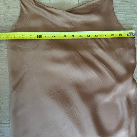 Young Fabulous and Broke Evie Satin midi Slip dress in Toffee Color size medium - Picture 15 of 16